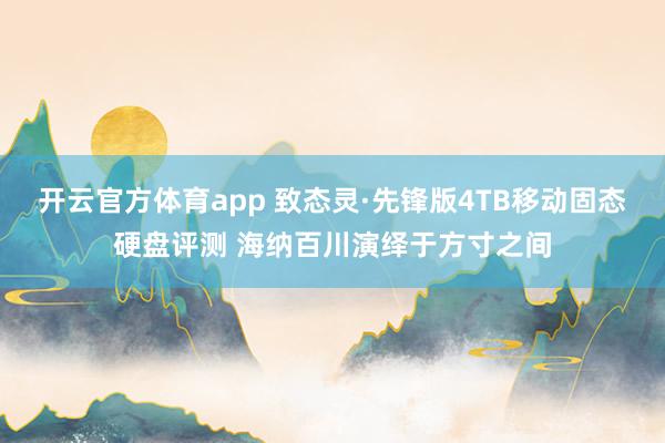 开云官方体育app 致态灵·先锋版4TB移动固态硬盘评测 海纳百川演绎于方寸之间